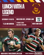 Load image into Gallery viewer, Lunch with a Legend - Saturday 1st March 2025
